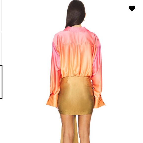 Bardot: x REVOLVE Malira Ombre Shirt Dress Size Medium - Picture 3 of 5